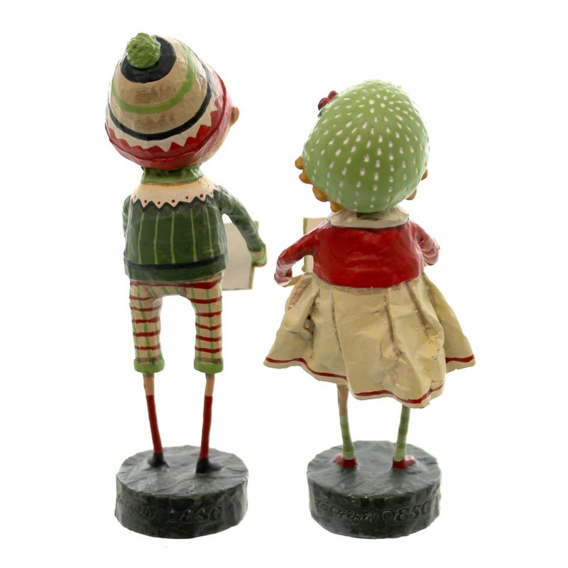 Lori Mitchell 6.5 Inch Henry & Holly Come A Caroling Singing Christmas Caroling Figurines, 3 of 4