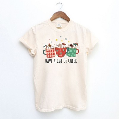 Simply Sage Market Women's Have A Cup Of Cheer Short Sleeve Garment Dyed Tee