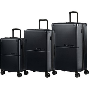 Champs Earth Collection 3-Piece Hardside Luggage Set, Black - S1034 - 1 of 4