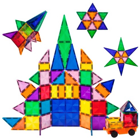 Picasso Tiles Magnetic Tile 80pc Building Set with 1 Car Base - image 1 of 4