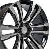 OE Wheels LLC CV44-22090-6550-24MB Black Machined Wheel Painted (22 x 9. inches /6 x 139 mm, 24 mm Offset) - 3 of 3
