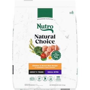 Nutro Natural Choice Small Bites Adult Chicken & Brown Rice Dry Dog Food - 30lbs - 1 of 4