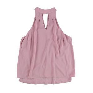 bar III Womens Keyhole Cold Shoulder Blouse, Pink, Medium - 1 of 2