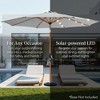 Best Choice Products 10ft Solar LED Lighted Outdoor Woodgrain Pattern Steel Market Patio Umbrella - 4 of 4