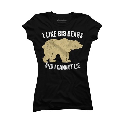 Adult Design By Humans I Like Big Bears And I Cannot Lie Bear Silhouette By Wholesome T-Shirt