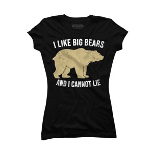 Adult Design By Humans I Like Big Bears And I Cannot Lie Bear Silhouette By Wholesome T-Shirt - 1 of 2