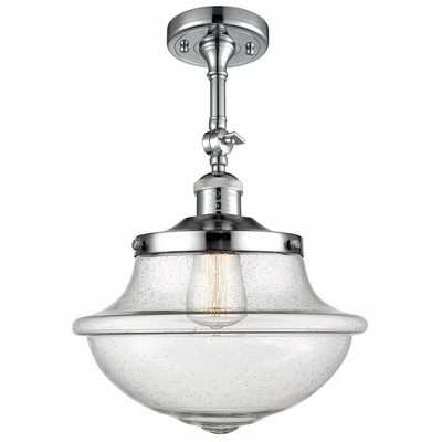 Oxford - 1 Light Adjustable Semi-Flush Mount In Traditional Style-15.5 Inches Tall and 11.75 Inches Wide