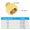 Unique Bargains Brass Air Gas Line SAE 45 Degree Flare Connectors Gold - 4 of 4