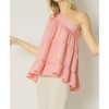Women's Satin One Shoulder Top - entro - 3 of 4