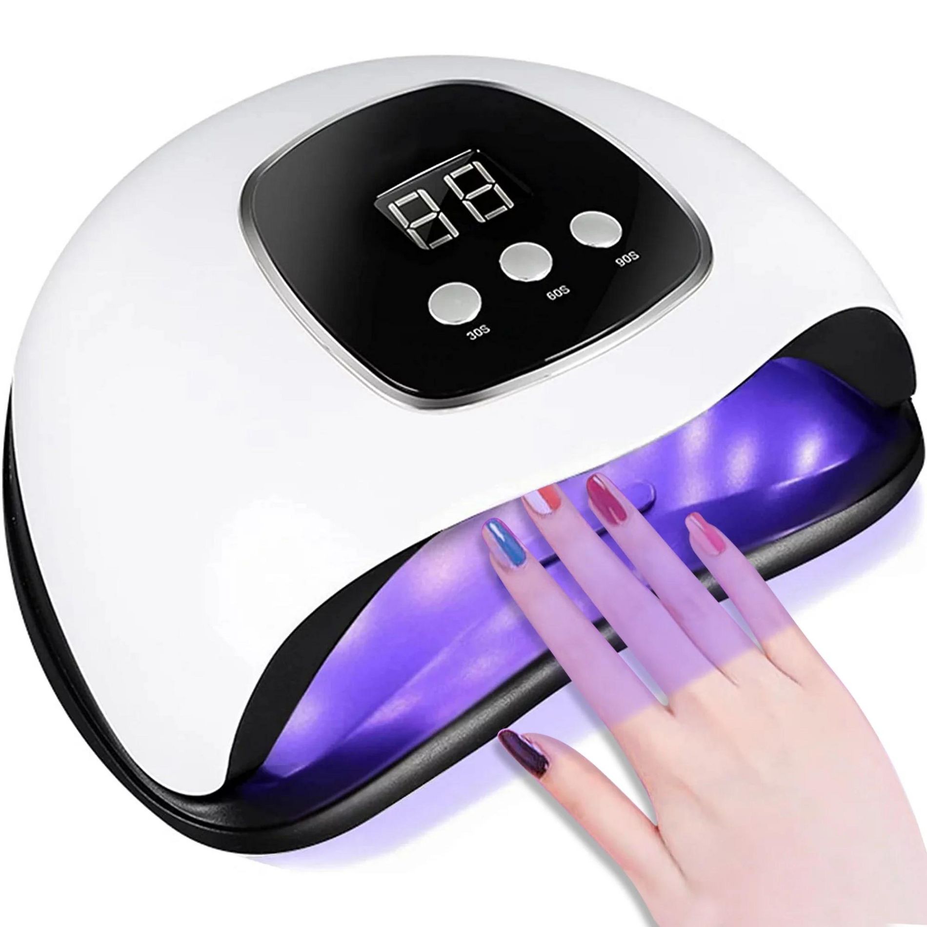 Swtroom Nail Lamp White UV Light for Nails, Timer Setting Fast Nail Dryer