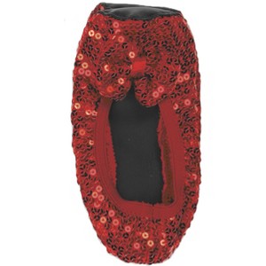 HalloweenCostumes.com One Fits Most Girl  Red Sequin Ruby Shoe Toppers | Kid's Costume Shoes, Red - 1 of 3