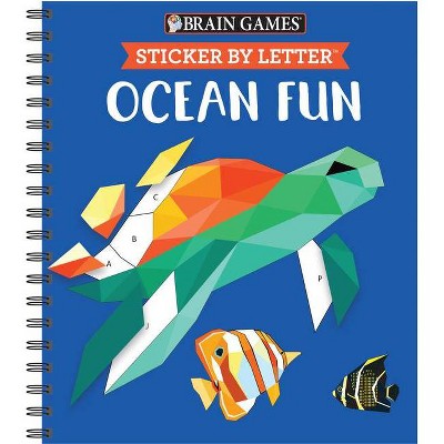 Brain Games - Sticker by Letter: Ocean Fun (Sticker Puzzles - Kids Activity Book) - by  Publications International Ltd & Brain Games & New Seasons