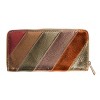 CTM Women's Vegan Leather Rainbow Striped Wallet - 3 of 4