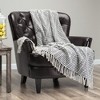 Chanasya Ornate Diamond Cotton Throw Blanket With Tassels - 3 of 4