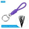 Unique Bargains Braided Wrist Polyester Keychain Wallets ID Card Lanyard with Hook 3 Pcs - 3 of 4