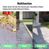 20 PCS Interlocking Deck Tiles Striped Pattern, 12" x 12" Square Light Gray Acacia Hardwood Outdoor Flooring for Patio, Bancony, Pool Side - 4 of 4