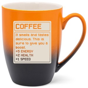 100 North Video Game 10 Ounce Orange and Black Two Toned Ombre, Comfortably Fits Your Hands, Ceramic Tea Coffee Cup Mug, Coffee. It Smells and Tastes - 1 of 1