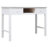 vidaXL Writing Desk White 43.3 in.x17.7 in.x29.9 in. Wood - 2 of 4