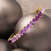 Ross-Simons 17.00 ct. t.w. Ombre Amethyst Tennis Bracelet in 18kt Gold Over Sterling - 4 of 4