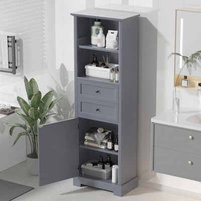 66'' Bathroom Storage Cabinet,freestanding Kitchen Pantry Cabinet With ...