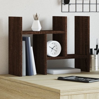 vidaXL Desk Organiser Brown Oak 13.6x6.1x14.0" Engineered wood