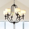 Bella Depot 30" 6-Light Vintage Chandelier Adjustable Fabric Pendant Light - 2 of 4