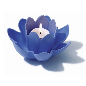 Swimline HydroTools Swimming Pool or Spa Floating Flower Candle Light 7.5" - Blue - 1 of 4