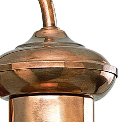 Brookside Vintage Copper Lantern Wall Sconce, 14" Dimmable