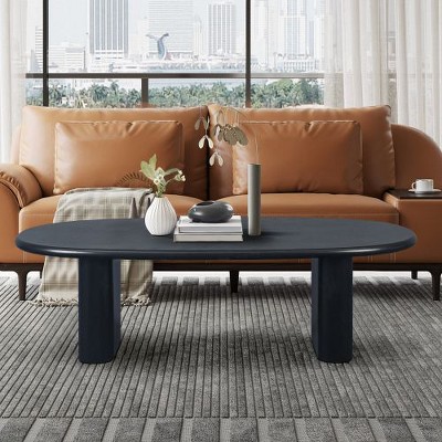 CENGHU Tapered Tabletop Coffee Table, Natural Wood Tea Table, Modern Side Table for Living Room, Dining Room, Bedroom, Small Spaces