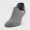 Peds Women's 2pk Cozy Slipper Liner Socks - Charcoal/Heather Gray 5-10: Lightweight Knit, Comfort Heel Tab - 3 of 3