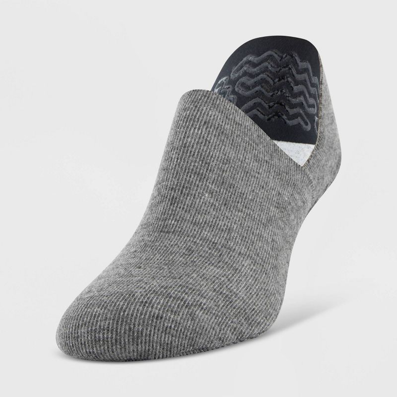 Peds Women&#39;s 2pk Cozy Slipper Liner Socks - Charcoal/Heather Gray 5-10, 4 of 6