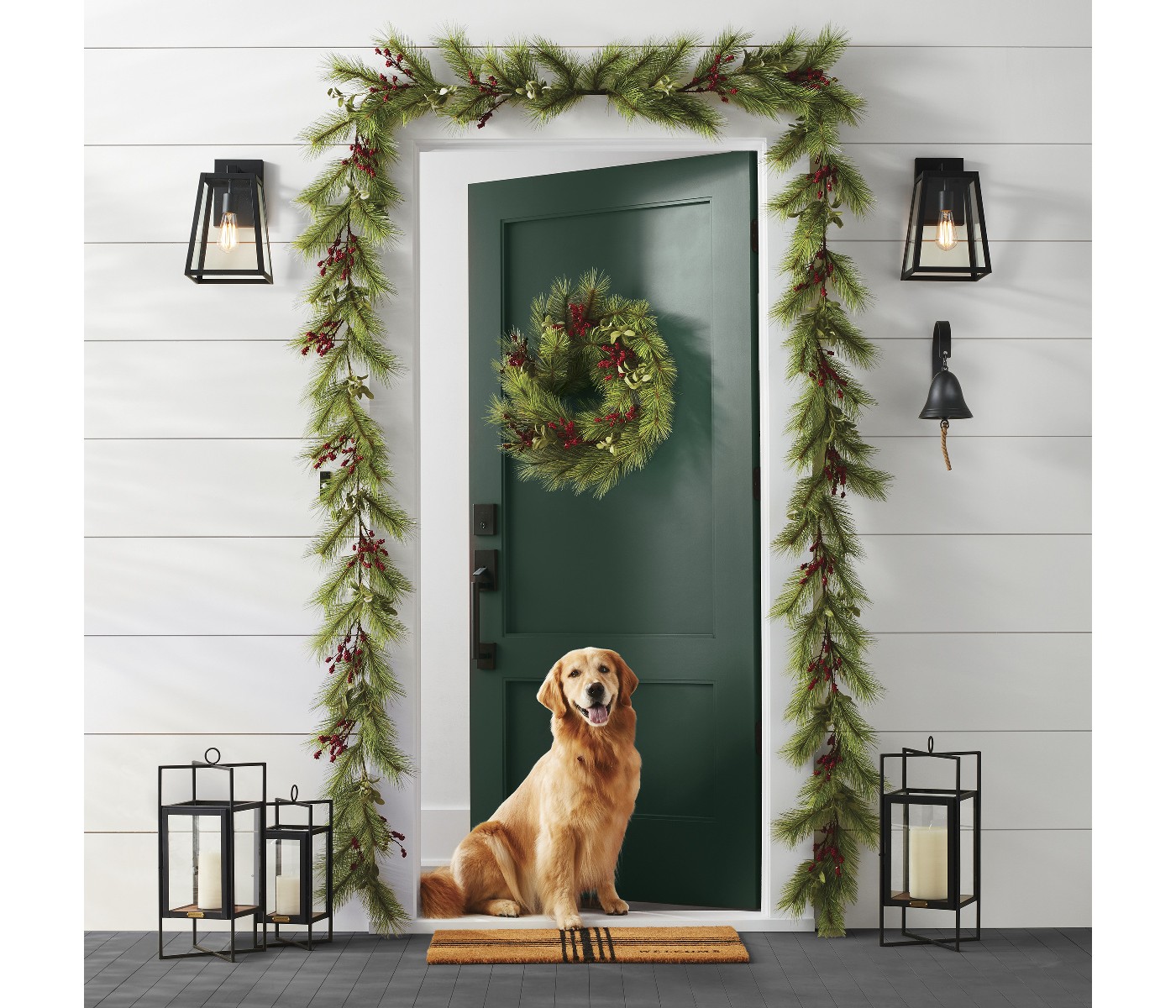 Wreath Red Berry Pine - Hearth & Handâ¢ with Magnolia - image 2 of 2