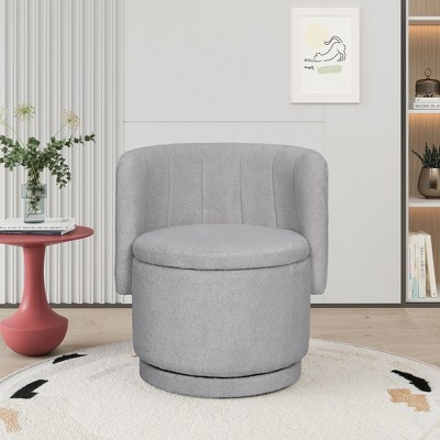 NicBex 360 Degree Swivel Chair Barrel Chair Accent Chair Sofa Chair with Storage Space Comfy Chair for Bedroom, Living Room