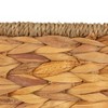 Rectangular Handwoven Water Hyacinth and Seagrass Basket with Handles, Natural - 4 of 4