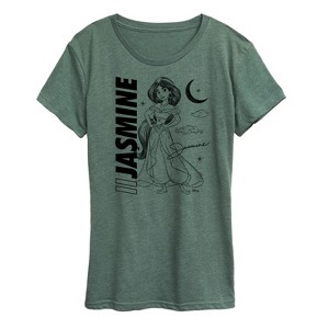 Women's - Disney - Jasmine Sketch Short Sleeve Graphic T-Shirt - 1 of 4