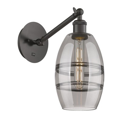 Vaz - 1 Light Arm Adjusts Up and Down Wall Sconce In Industrial Style-8.13 Inches Tall and 5.88 Inches Wide