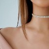14K Gold Plated Tennis Necklace - 3mm Butterfly Rhinestone Choker for Women - 4 of 4