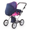 Bayer Design Baby Doll City Star Pram in Polka Dots, Blue/Pink - 3 of 4