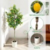 Artificial Lemon Tree, 5FT Faux Planter Potted Fake Tree, Fake Lemon Plant in Pot for Home Living Room Office, Indoor Lemon Decorations - 2 of 4