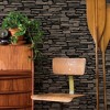 Tempaper & Co. Gray Stone Removable Peel and Stick Wallpaper, Slate Stone, 28 sq ft: Self-Adhesive Vinyl, Abstract Pattern - 2 of 4