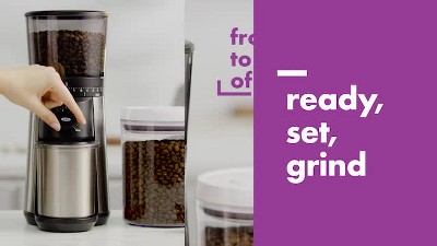 OXO BREW Conical Burr Coffee Grinder - Stainless Steel, 2 of 10, play video