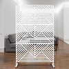 CAVINAS Patio Decorative Screens Metal Fence Privacy Screen with Striped Triangle Pattern for Outside and Garden, 76" H×48" W - 2 of 4