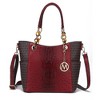 MKF Collection Miriam Handbag Signature Women Vegan Leather Tote by Mia K - 2 of 4
