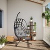vidaXL Hanging Egg Chair with Stand Anthracite Steel - 3 of 4