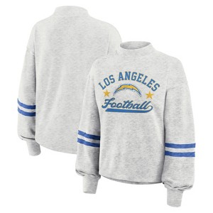 NFL Los Angeles Chargers Women's Oatmeal Heather Crew Neck - 1 of 4
