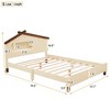 Wood Bed Frame With House-Shaped Headboard Motion Activated Night Lights 300LBS Max Load Easy Assembly Platform Bed - 2 of 4