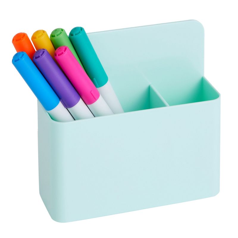 Okuna Outpost 2-Pack Magnetic Dry Erase Marker and Pencil Holder for Fridge, Locker, Whiteboard and Refrigerator, 3 of 9