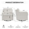 Teddy Fabric 360° Swivel Accent Chair with Rivets Detail for Living Room and Bedroom - 2 of 4