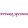 EVERLY JEWELRY | Sterling Silver 31.2 CT TGW Created Pink Sapphire Tennis Necklace, 18-inch - 4 of 4