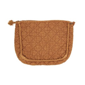 Saro Lifestyle Soft Cotton Quilted Cosmetic Bag - 1 of 4